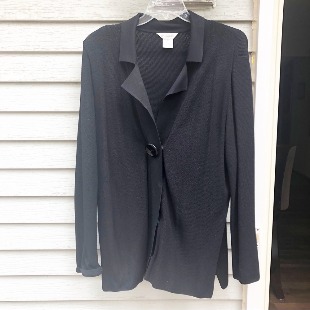 Exclusively Misook Black Knit Cardigan Sweater 2X - Picture 1 of 5